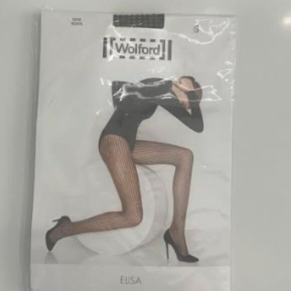 Wolford Elisa Tights (Black, Small, Houndstooth) Brand New! - Picture 2 of 4